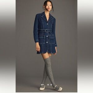 Anthropologie NWT Pilcro Belted Denim
Blazer Dress SP.